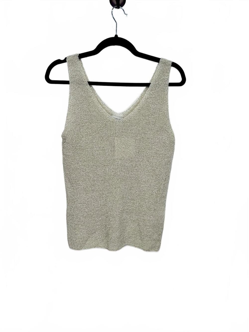 L'Atelier De Mila Paris Metallic Knit Tank Top Size Small New with Tags